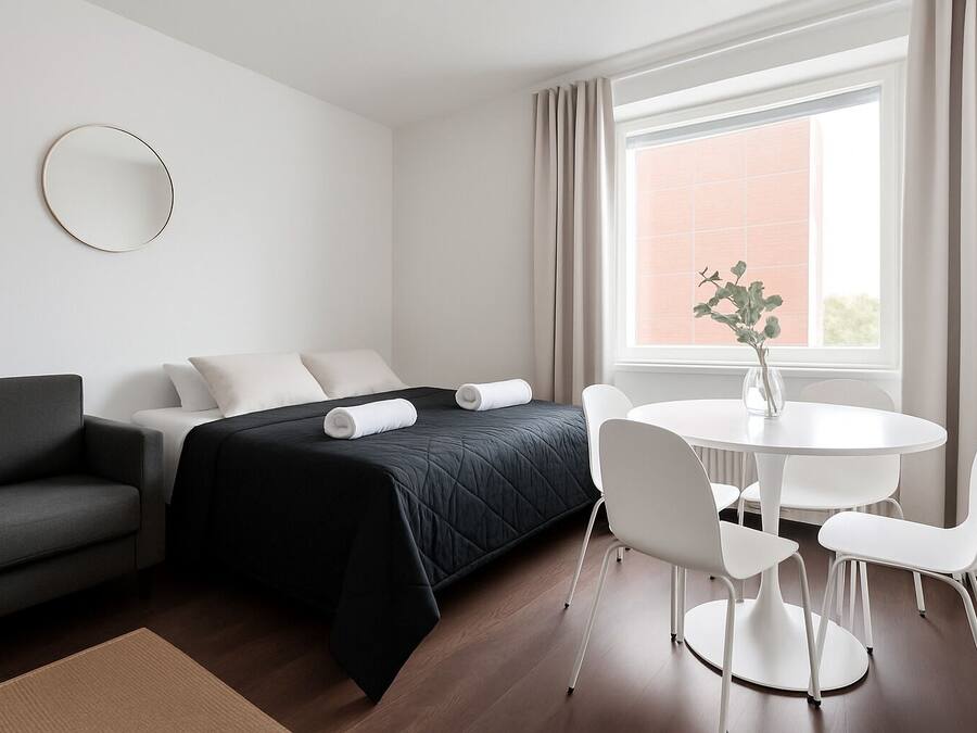 Monolocale City | Biancheria da letto di alta qualità, culla da viaggio, Wi-Fi gratuito