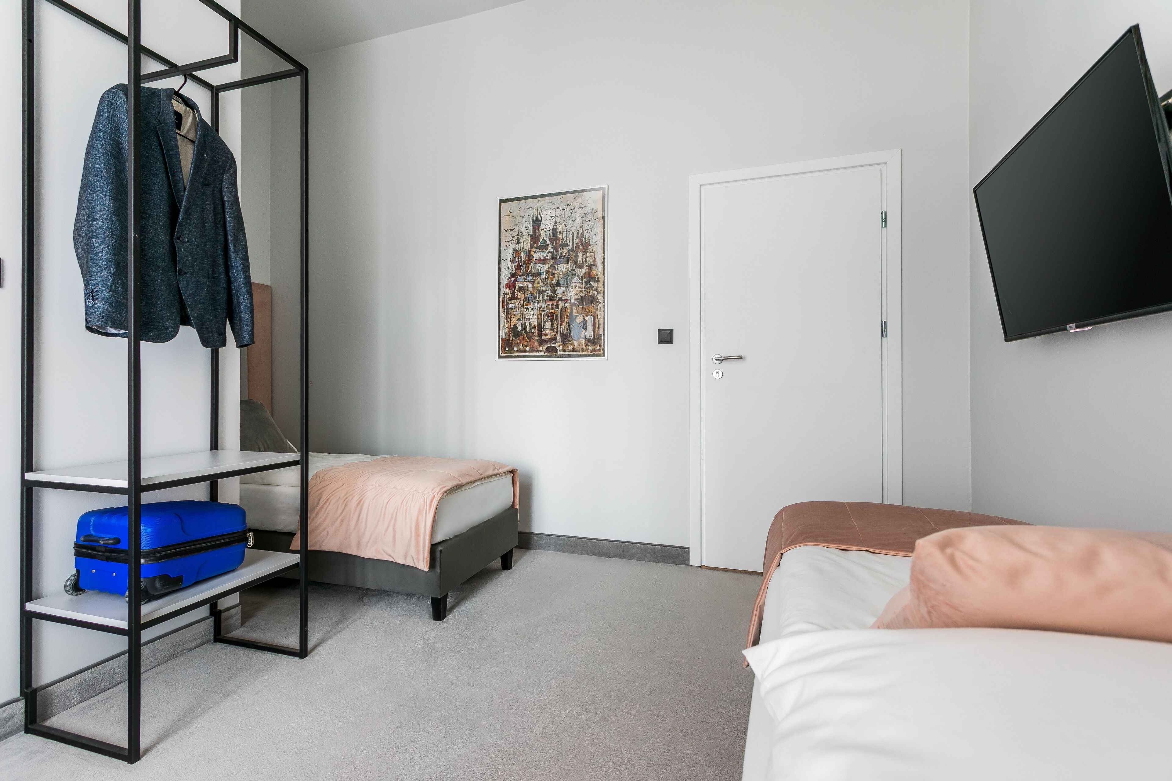 premium twin room | living area | 43-inch smart tv with digital channels, tv