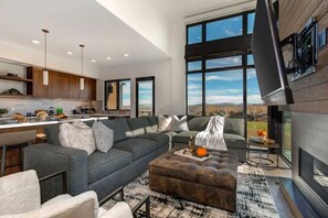 TV, fireplace, offices