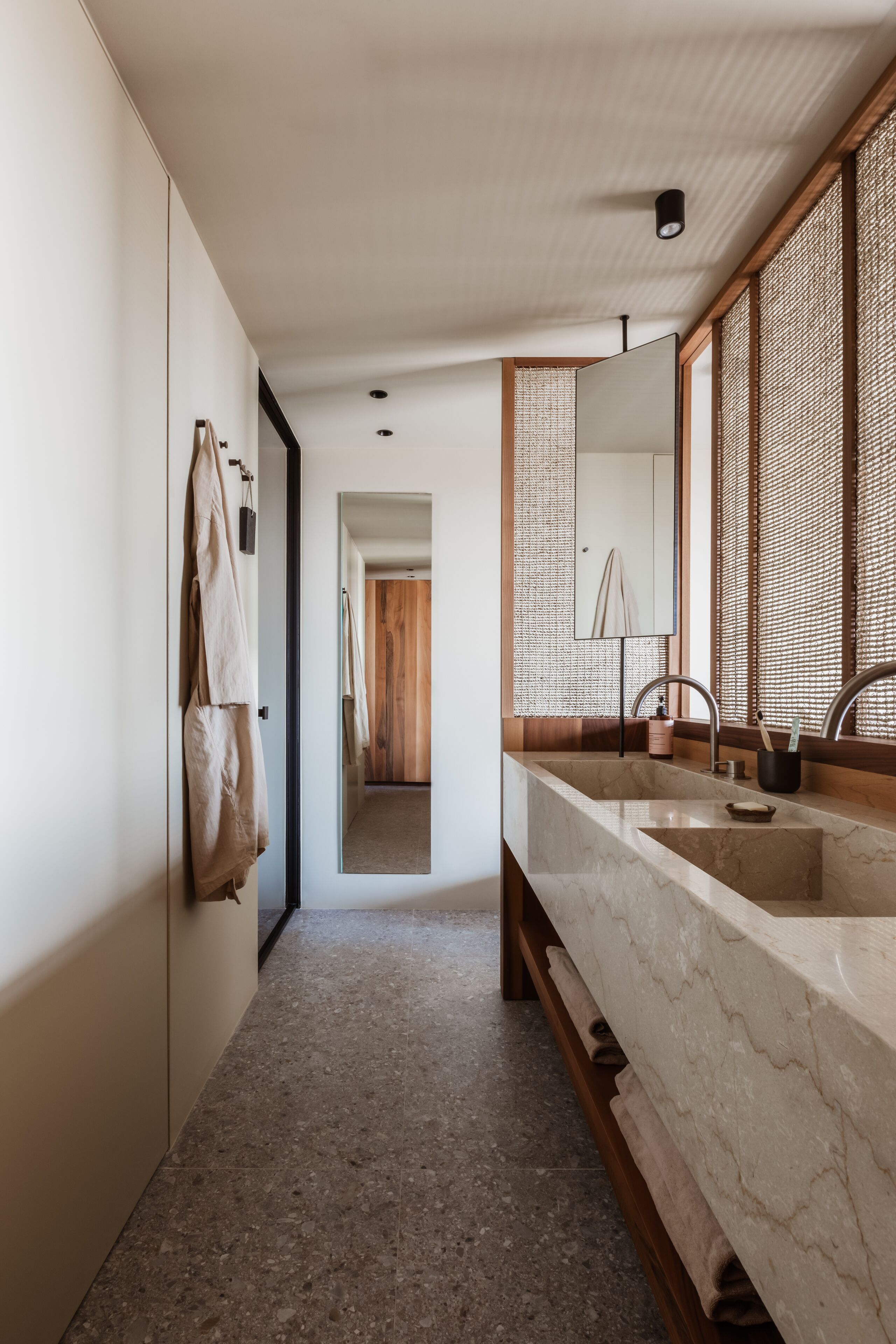 signature suite, private pool | bathroom | shower, slippers, towels