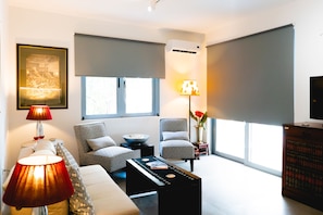 Appartement Deluxe | 1 chambre, draps en coton égyptien, literie de qualité supérieure