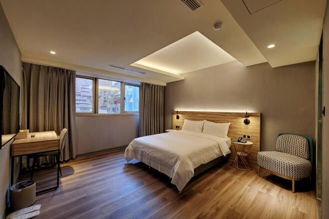 In-room safe, desk, laptop workspace, blackout curtains