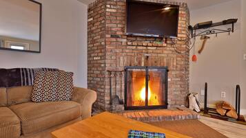 TV, fireplace, DVD player