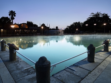 Outdoor pool, open 8:00 AM to 6:00 PM, pool umbrellas, sun loungers