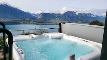 Chalet, 1 Bedroom, Smoking, Balcony | Outdoor spa tub