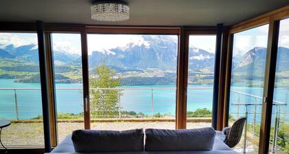 Chalet With Panoramic Views of the Mountains of the Oberland and Lake Thun