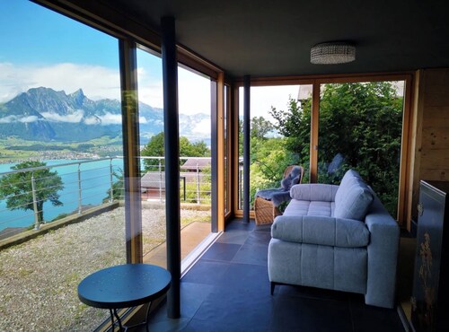 Chalet With Panoramic Views of the Mountains of the Oberland and Lake Thun
