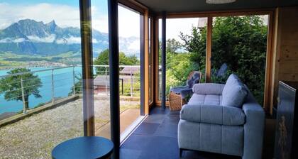 Chalet With Panoramic Views of the Mountains of the Oberland and Lake Thun