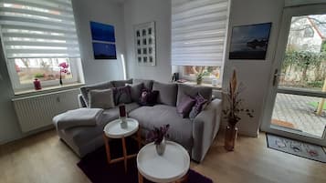 Fernseher, DVD-Player, Bücher