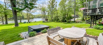 Iconic Lakefront Cottage with Hot Tub and Dock! Pet friendly