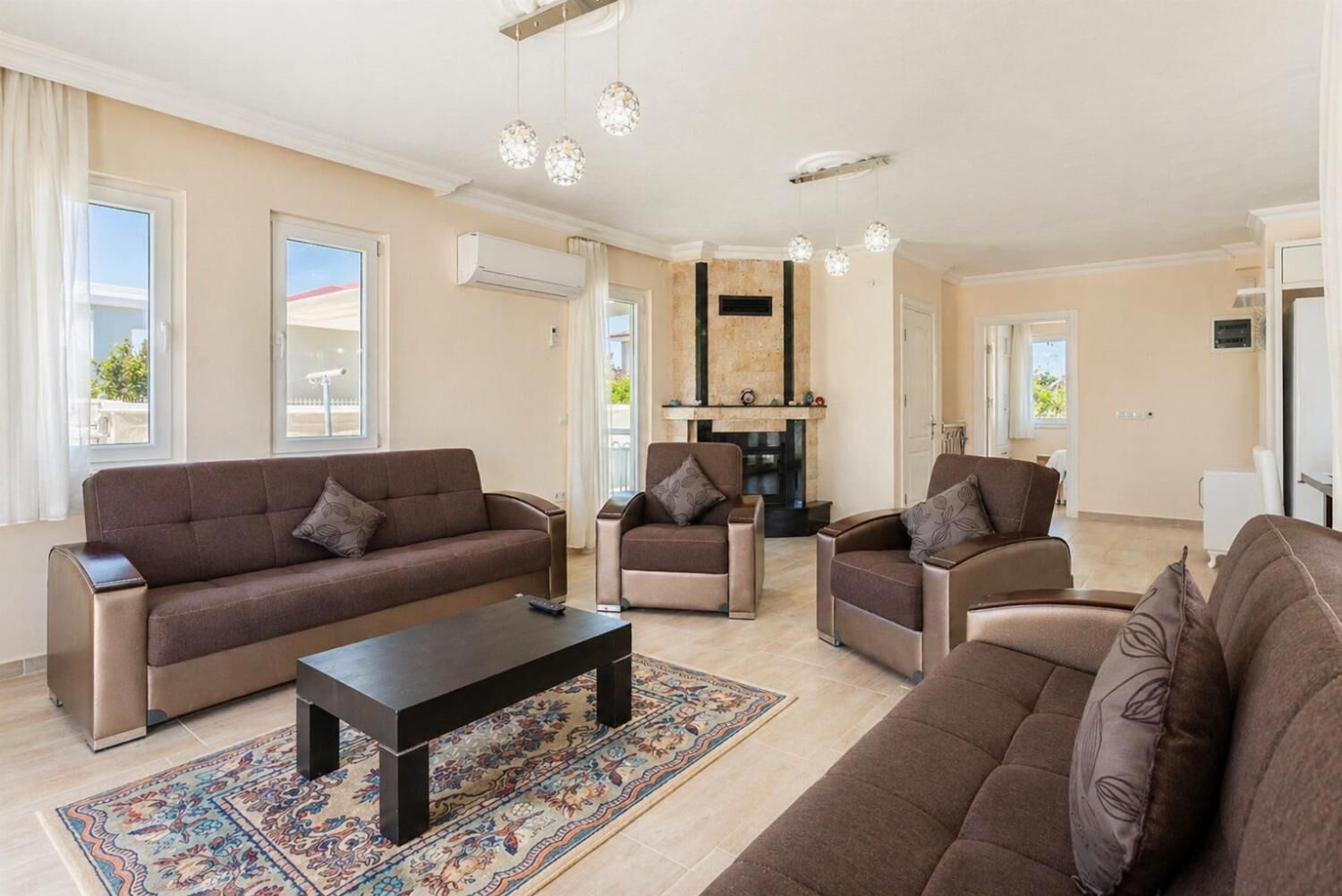 TV, fireplace, DVD player