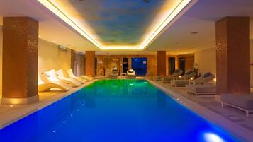 Indoor pool, seasonal outdoor pool