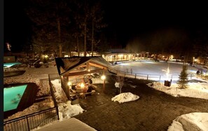 Piscine extérieure, piscine chauffée
