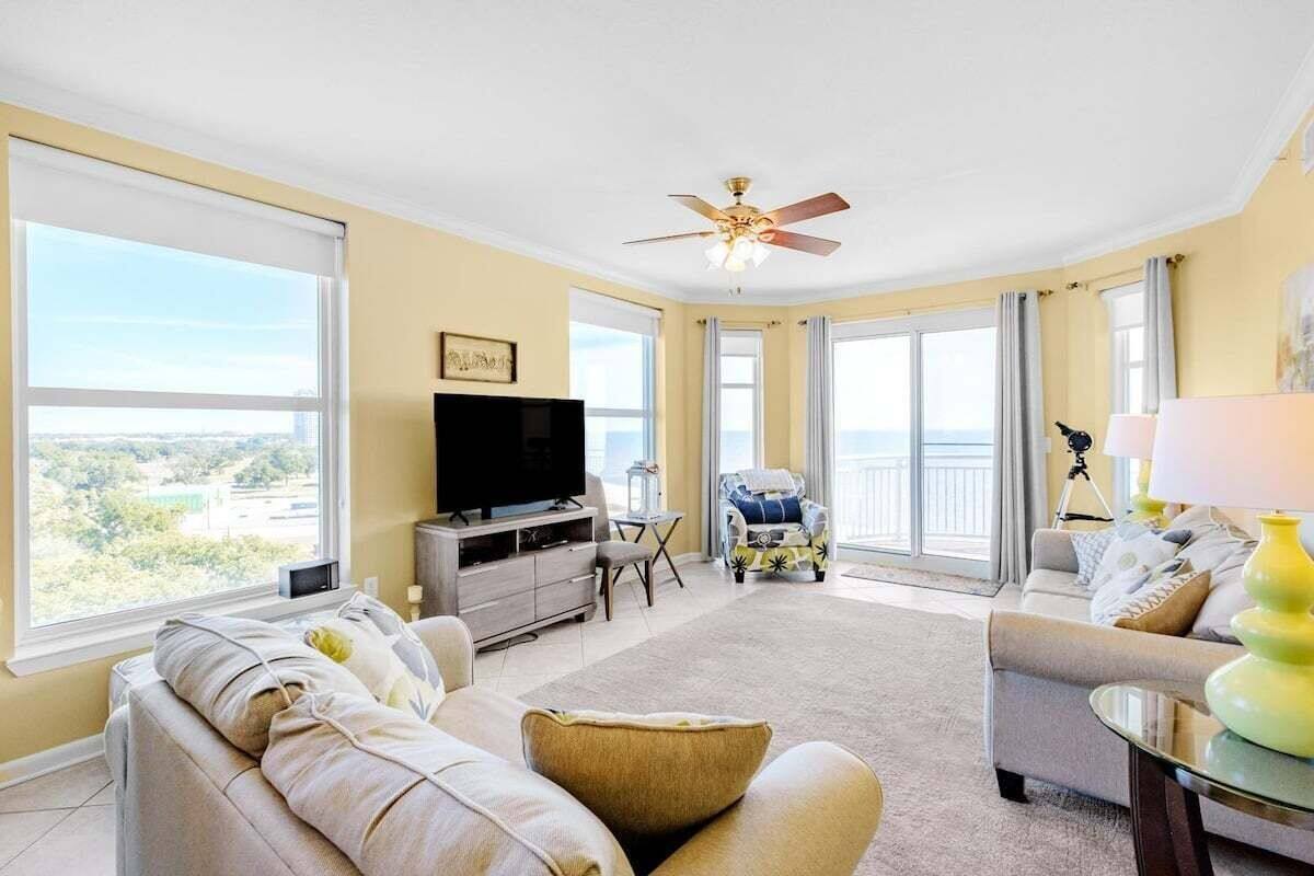 Condo, Multiple Beds, Ocean View (Legacy Tower I Unit 0801 Deluxe) | Living area | 42-inch flat-screen TV with digital channels