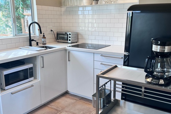 Frigorífic, microones, placa de cuina i cafetera i tetera