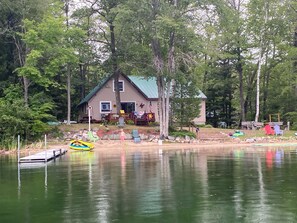 Exterior - Wonderful house on sandy beach, sports lake close to golf, bike/snowmobile trail (Gaylord)