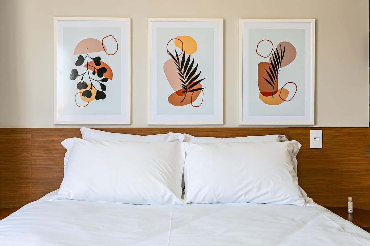 1 kamar tidur, tirai kedap cahaya, Wi-Fi gratis, dan seprai linen