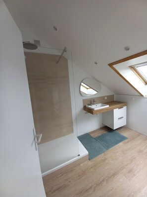 Shower, toilet paper