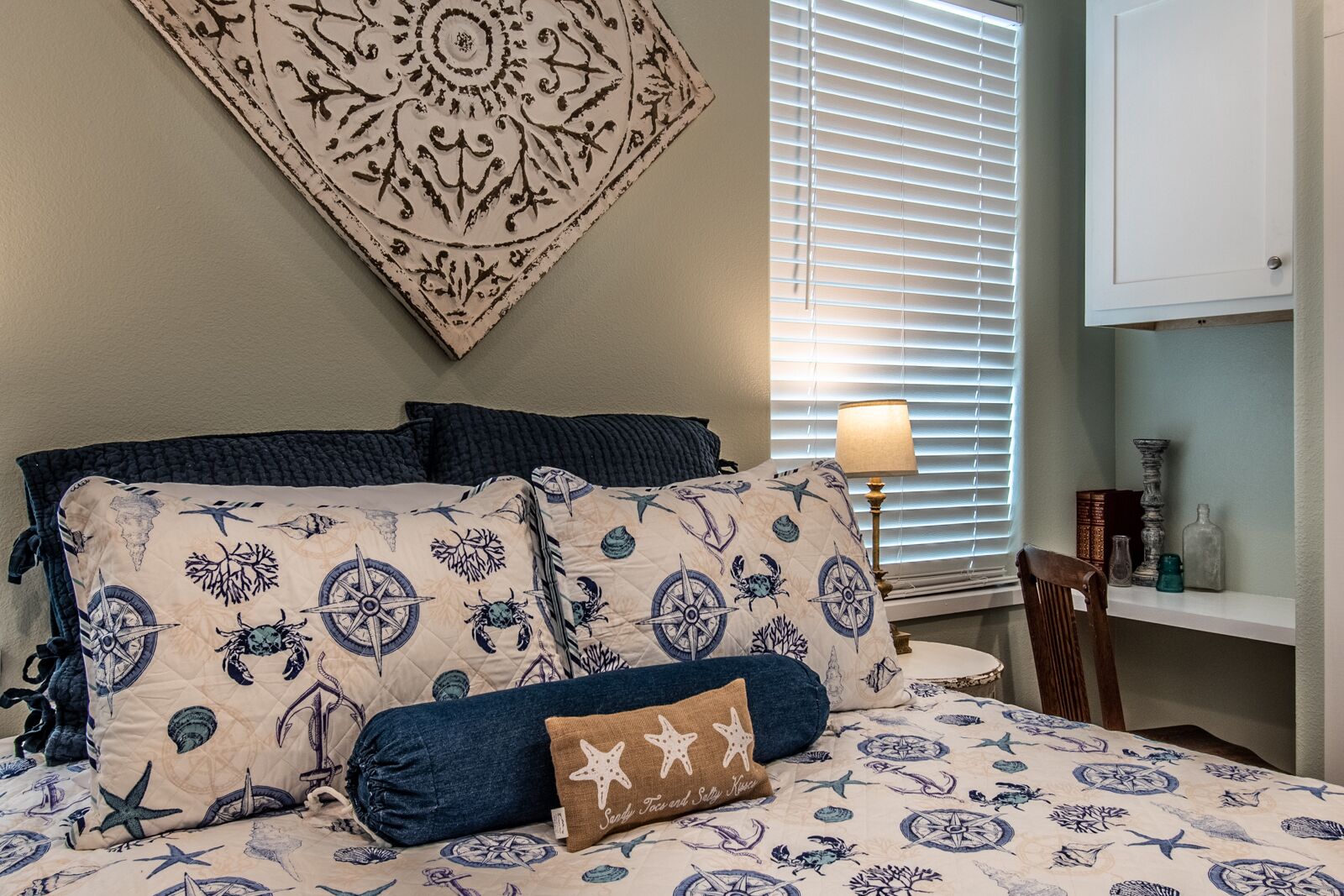 1 bedroom, desk, iron/ironing board, travel cot