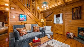 Smart TV, chimenea y videojuegos