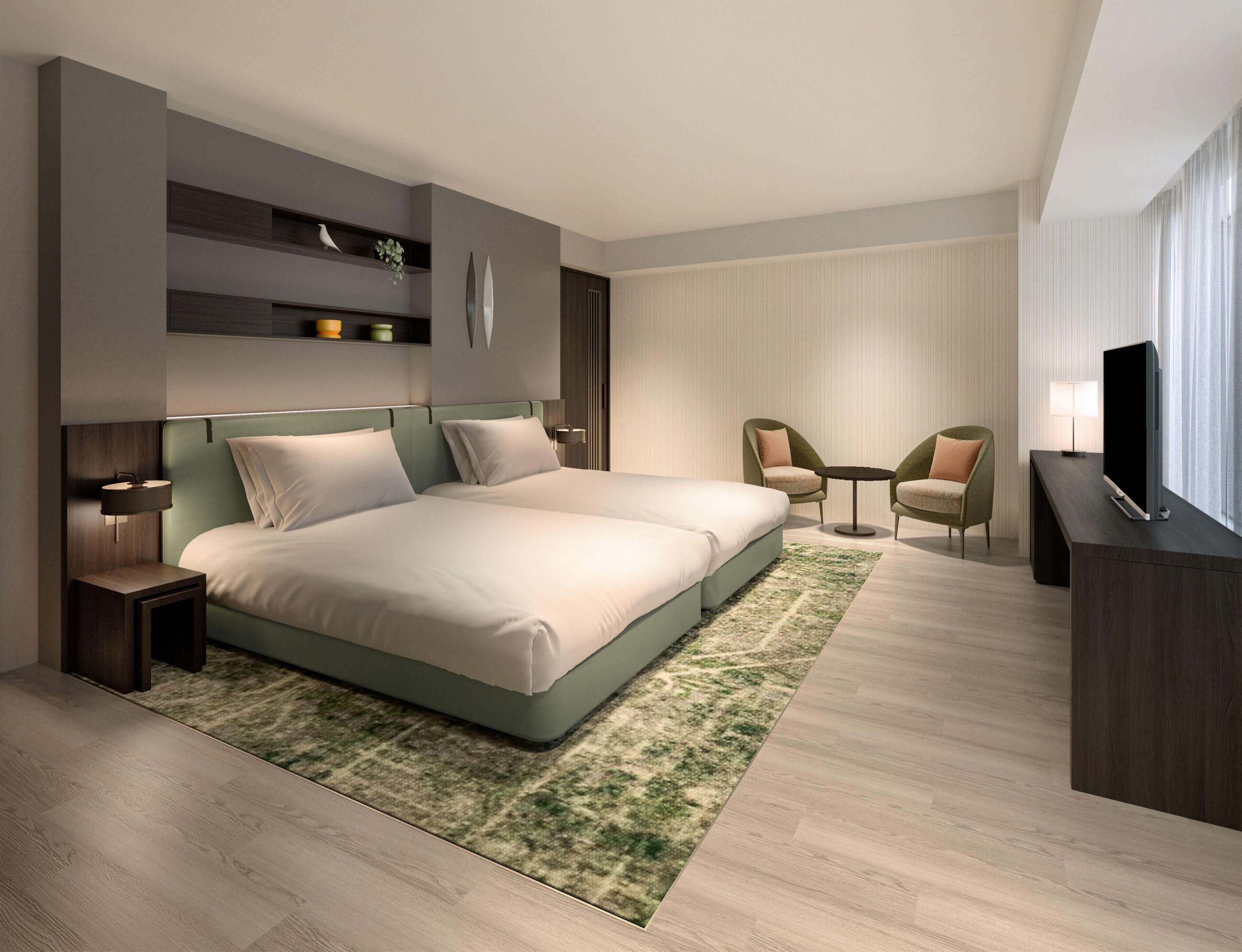 Premium Room, 2 Twin Beds, City View | Down comforters, in-room safe, blackout drapes, bed sheets