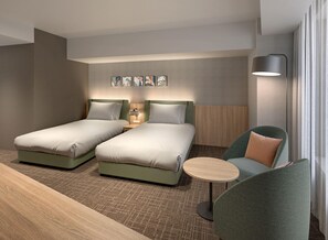 Down duvets, in-room safe, blackout curtains, bed sheets