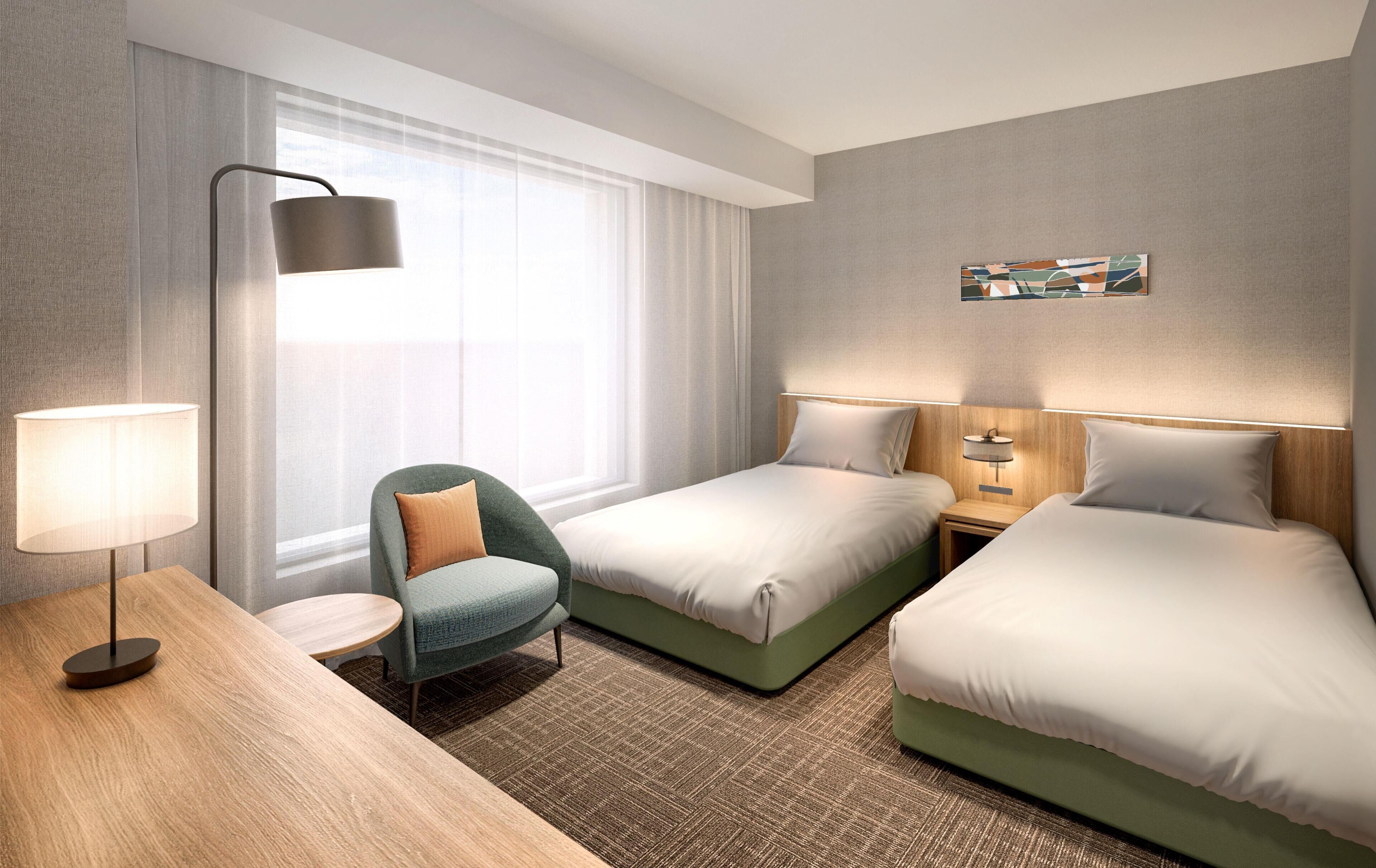 Down comforters, in-room safe, blackout drapes, bed sheets