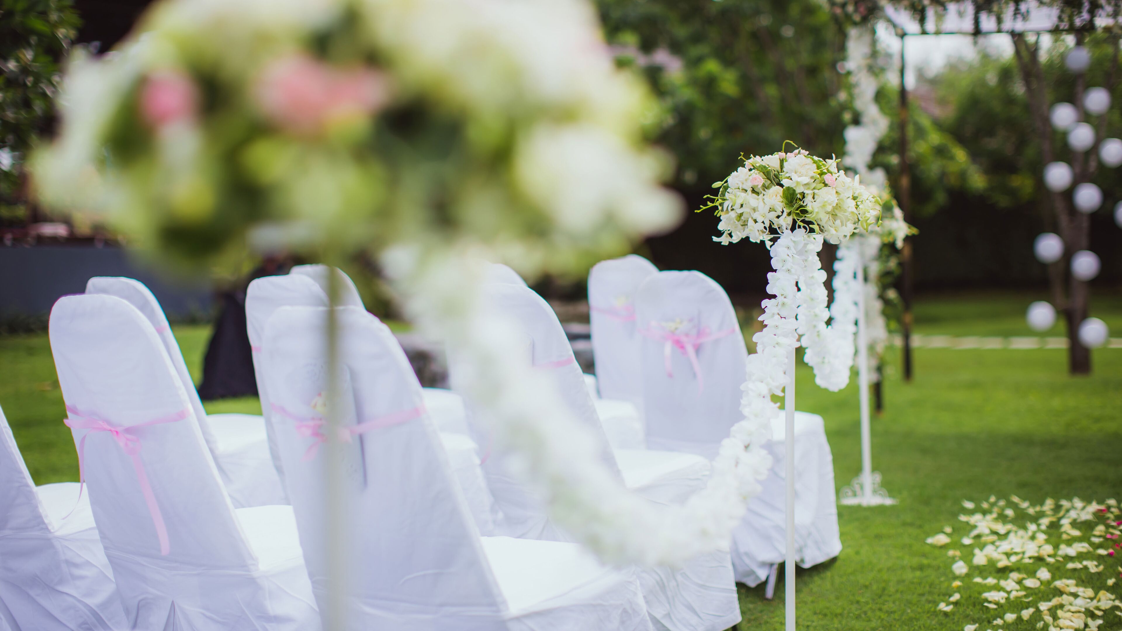 outdoor wedding area