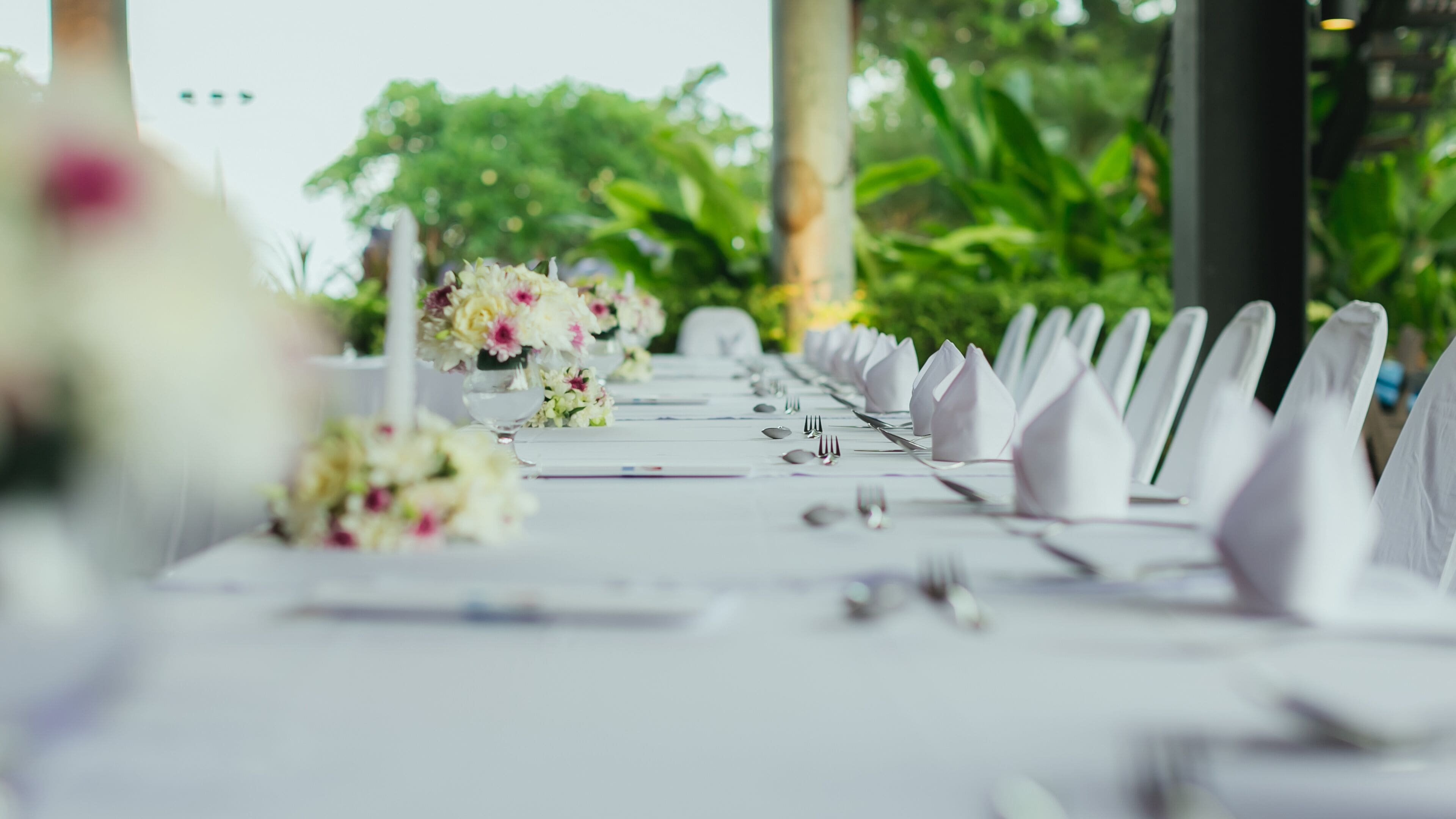 outdoor wedding area