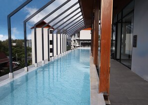 Indoor pool, outdoor pool, open open 24 hours, pool umbrellas