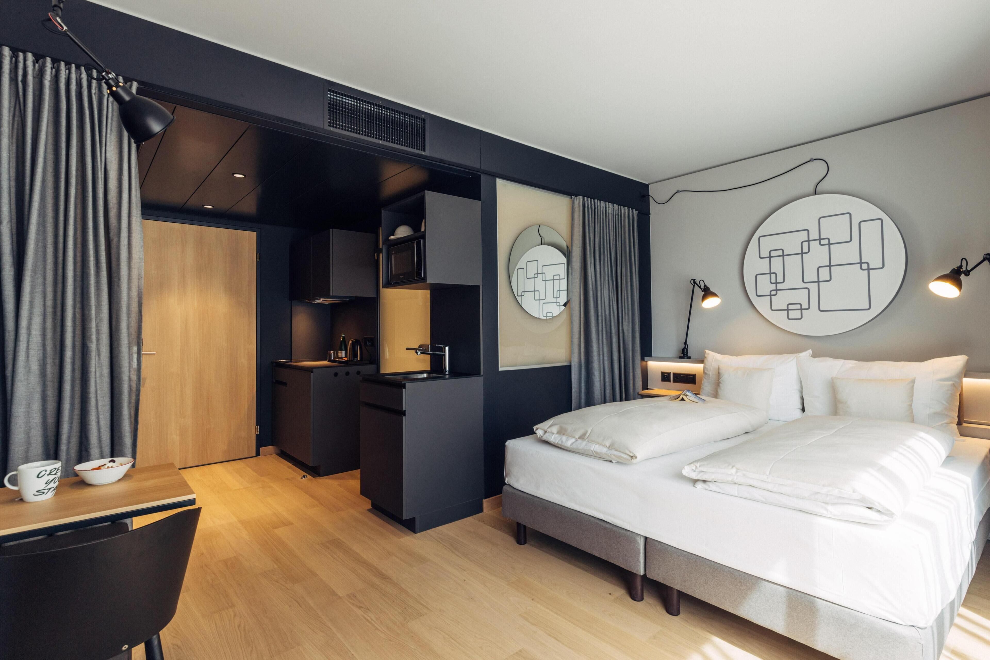 Hypo-allergenic bedding, in-room safe, blackout drapes, soundproofing