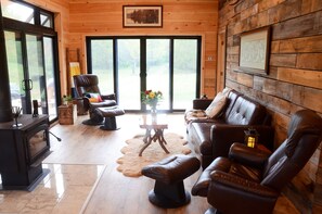 Fireplace, books