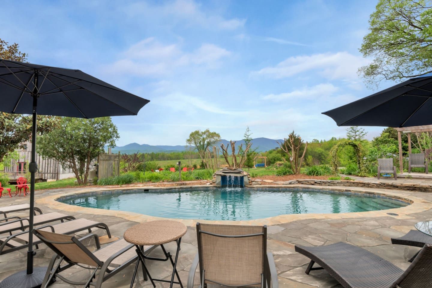 A heated pool
