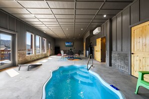 Indoor pool, a heated pool