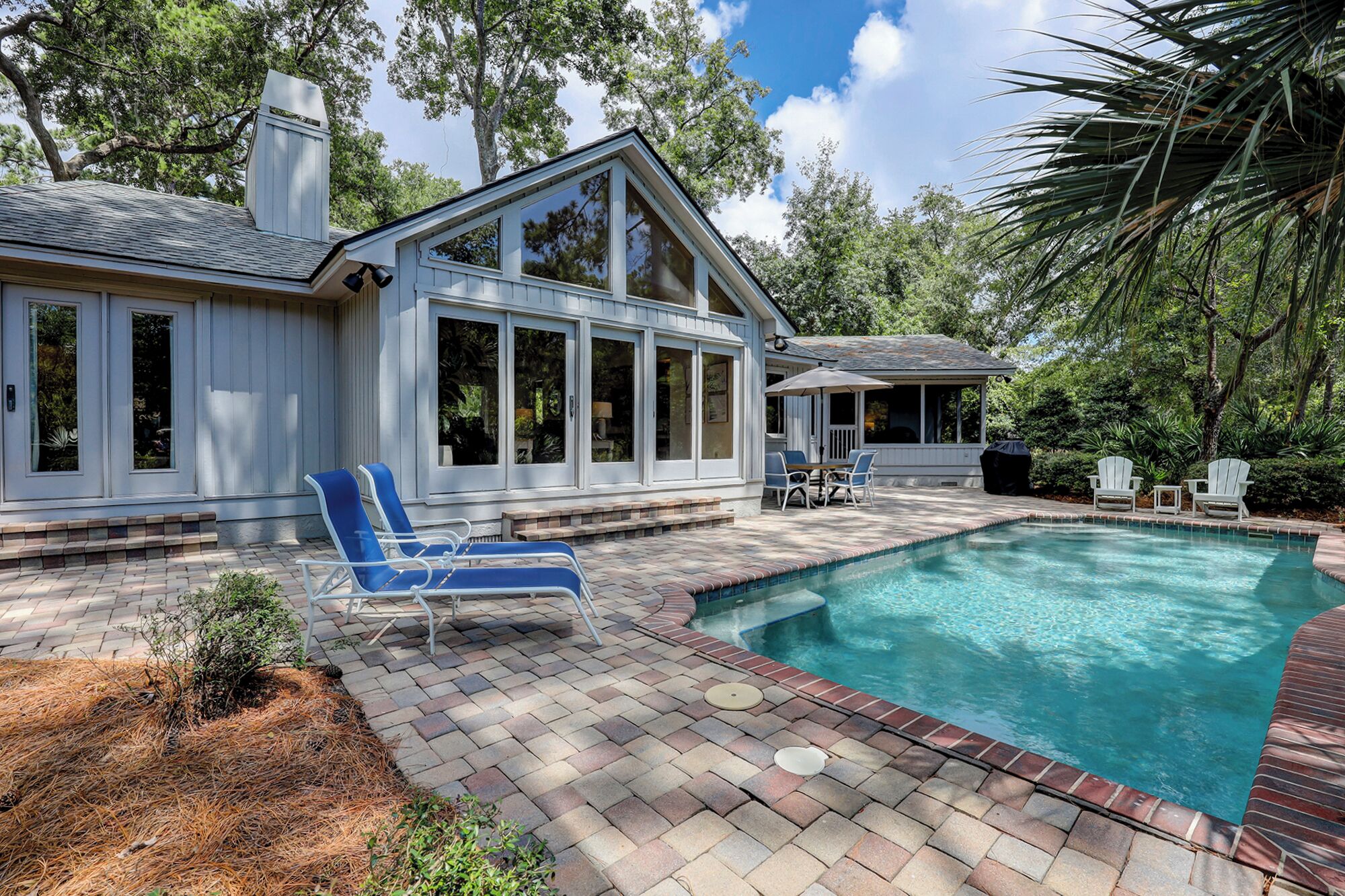 A heated pool