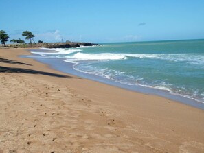 Beach nearby, sun-loungers, beach towels