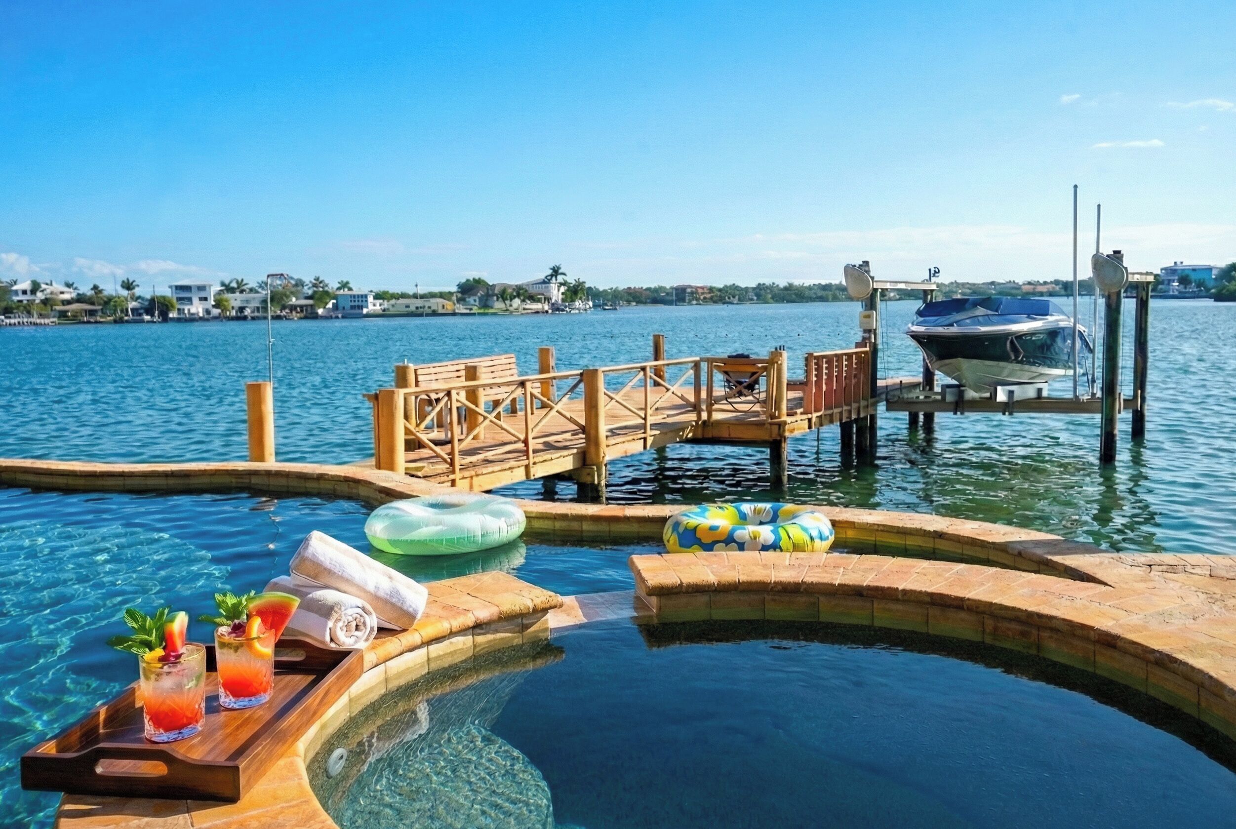 Outdoor pool, a heated pool