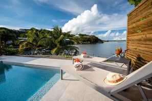 Outdoor pool, a heated pool - EAST KEYS Suite 129 Idyllic: private pool, sea view, beach (LE FRANCOIS)