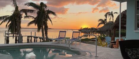 Outdoor pool, a heated pool