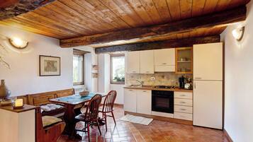 Køleskab, ovn, kogeplade, kaffe-/temaskine