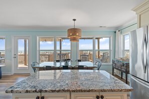 Dining - Oceanfront 4BR, 2BA house on Oak Island, sleeps 10—perfect for family getaways! (Oak Island)