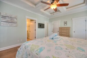 3 bedrooms, iron/ironing board, free WiFi, bed sheets - 1 Sunflower: Spacious 3BR beach house in Oak Island, perfect for family getaways with a pool! (Oak Island)