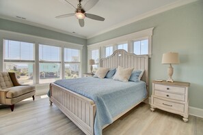 7 bedrooms, iron/ironing board, WiFi, bed sheets - 7BR/6.5BA Ocean View Home - Pool, Elevator, Dog Friendly, Sleeps 18 (Oak Island)
