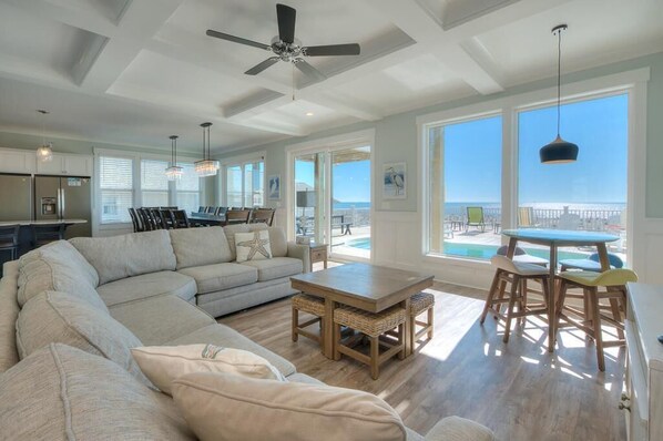 TV, DVD player - Brand New,Luxury-7 BR/6.5 BA,Oceanfront Home-Elevated Pool & Elevator-Sleeps 24 (Oak Island)