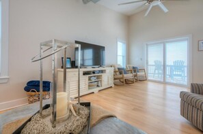 TV, DVD player, books