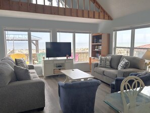 TV, DVD player, stereo