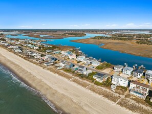 Beach nearby - Experience coastal charm at Lucky Enough, a spacious 4BR oceanview home in Oak Island. (Oak Island)
