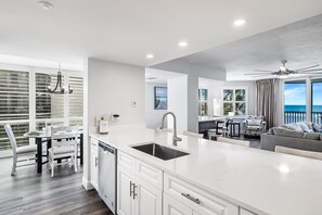 Condo, Multiple Beds, Beach View (405 - No Pets Allowed) | Private kitchen | Microwave, oven, dishwasher, coffee/tea maker - Gullwing by Distinctive Beach Rentals (Fort Myers Beach)