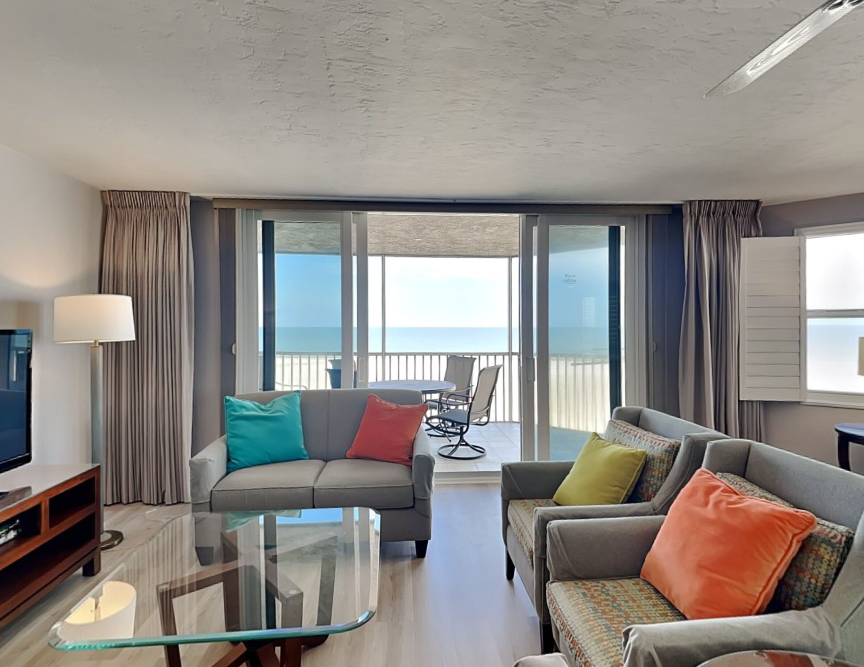 Condo, Multiple Beds, Beach View (#606 - No Pets Allowed) | Living area | TV