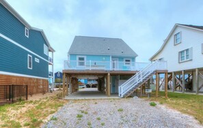 Exterior - Discover ocean views at Salt Shack, Oak Island! Perfect for families and pets, sleeps 8. (Oak Island)